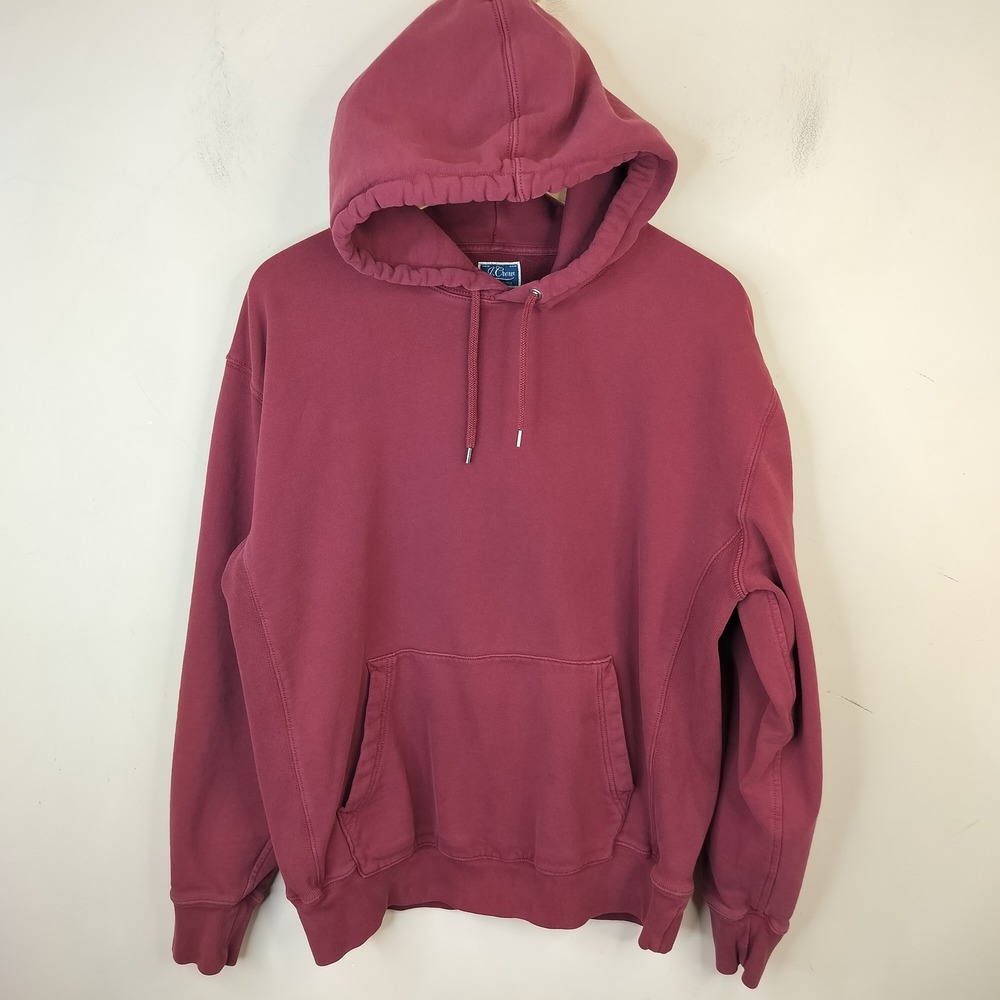 J.Crew Hoodie Sweatshirt Large Knit Goods Heavy Cotton Pullover Casual